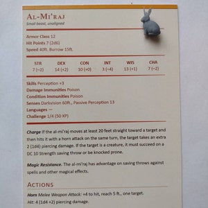Al-Miraj (Horned Rabbit) - 32mm/54mm Scale Miniature for Table Top RPGs (  D&D, DnD, Pathfinder, Frostgrave, ) | Yasashii Kyojin Studio