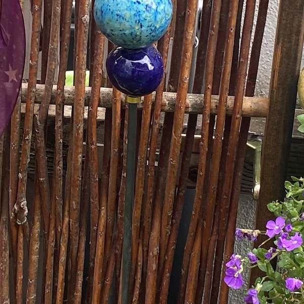 Keramikspitze auf Bestellung ca. 30cm hoch, Gartenstecker, Gartenstele