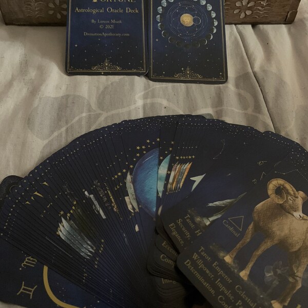 Celestial Fortune, Astrology Oracle Deck, Tarot Size Oracle Cards ...