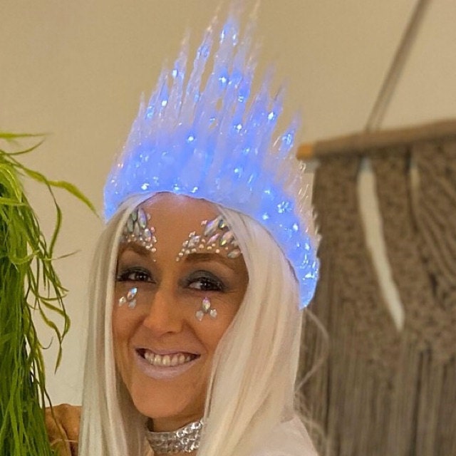 Ice queen light up bohemian festival rave crown crystal gypsy forest fairy led il_fullxfull.1743708950_4ahe.jpg main image 4