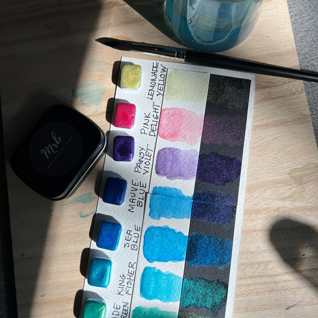 Handmade Watercolor Paints Set, Mica / Metallic Watercolors Make Your Own  MYO Set Quarter Pans 