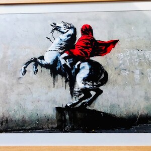 Banksy Napoleon on Horse Art Poster Print - Street Graffiti Wall