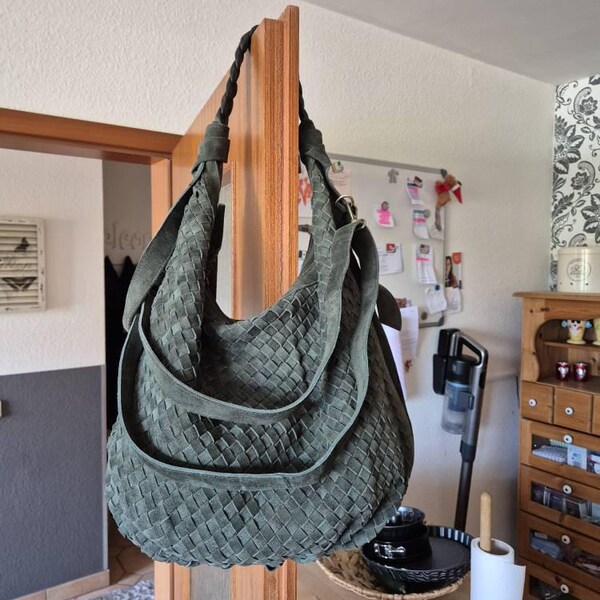 Loop Grained Leather Hobo Bag main image 1