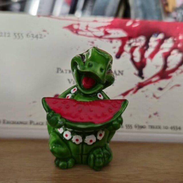 ちっちゃなカメ、キンダーサプライズの小さなカメ、手描きの90年代