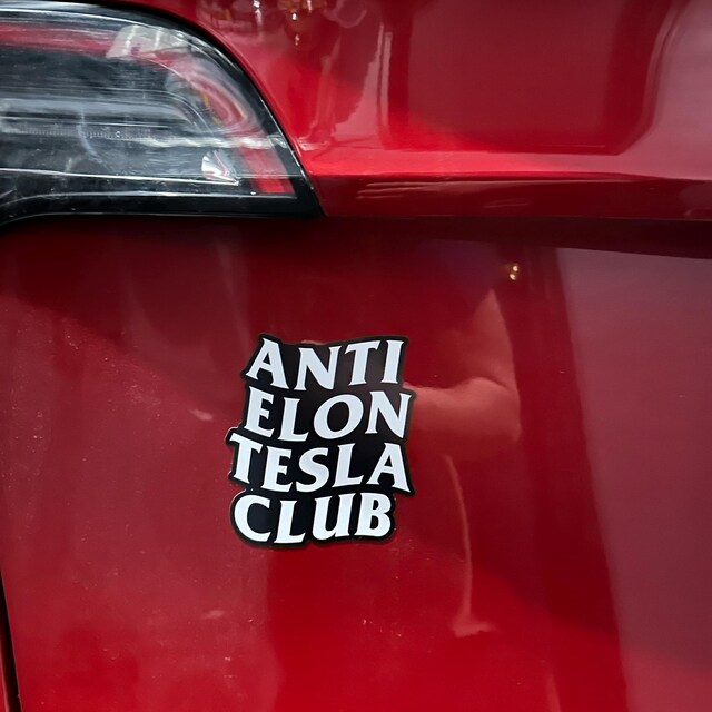 I Bought Before ELON WENT CRAZY Tesla Vinyl Bumper Sticker Decal Accessory Musk