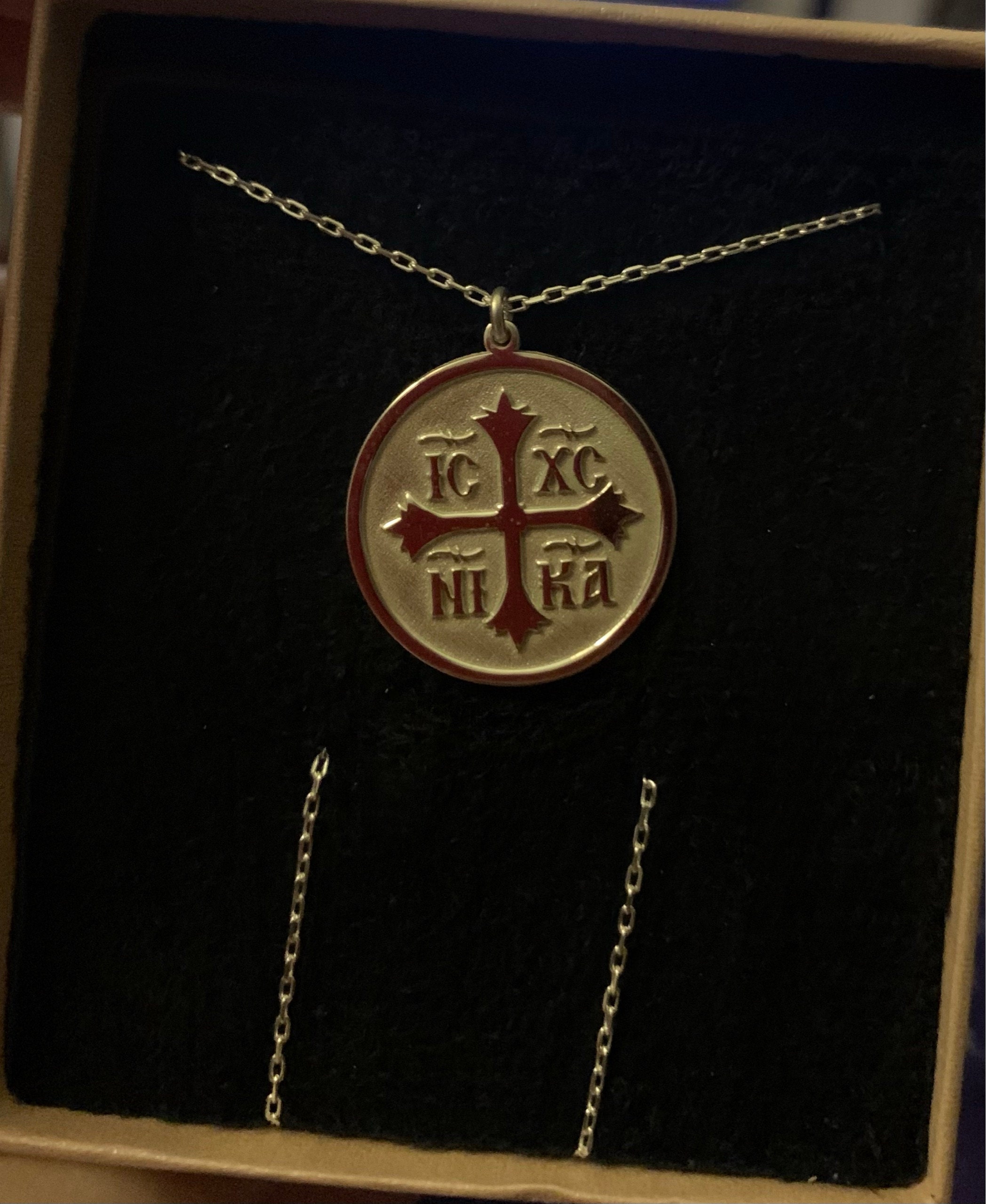 Christian Eastern Orthodox Cross Necklace - IC XC NIKA Cross Necklace - Religious Charm - Orthodox Necklace - Christian Jewelry