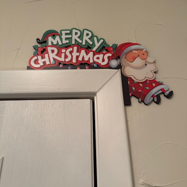 2 Cardinals Wooden Door Corner Sign, Red Birds Christmas Door Topper ...