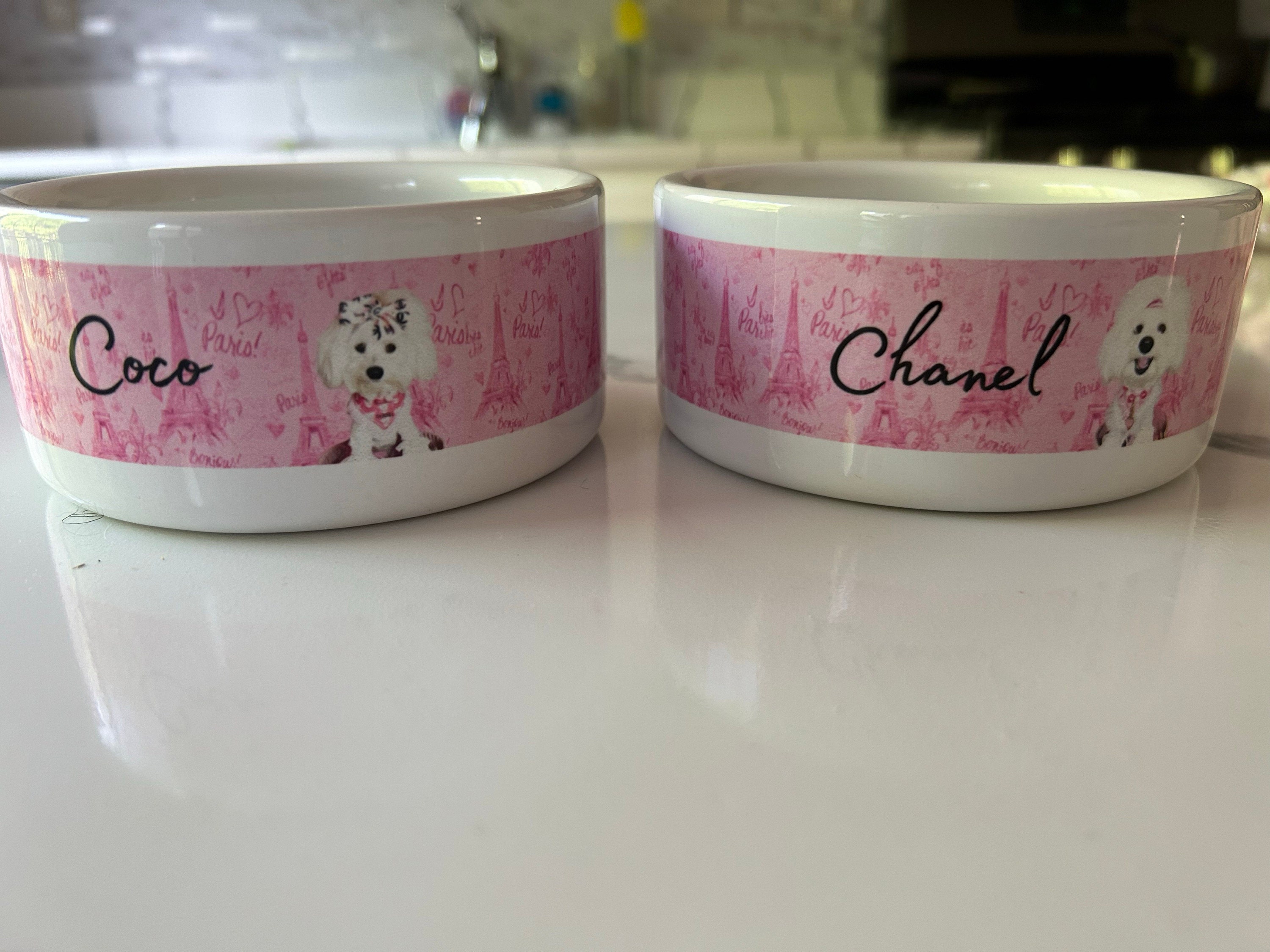 Custom Dog Bowl Using Pet Photo + Name Personalized Dog Bowl Personalized Cat Bowl Custom Cat Bowl Personalized Pet Bowls Custom Pet Bowl