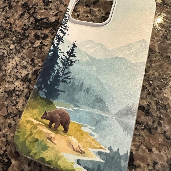 iPhone Case and Wallet with Long Strap - Forest