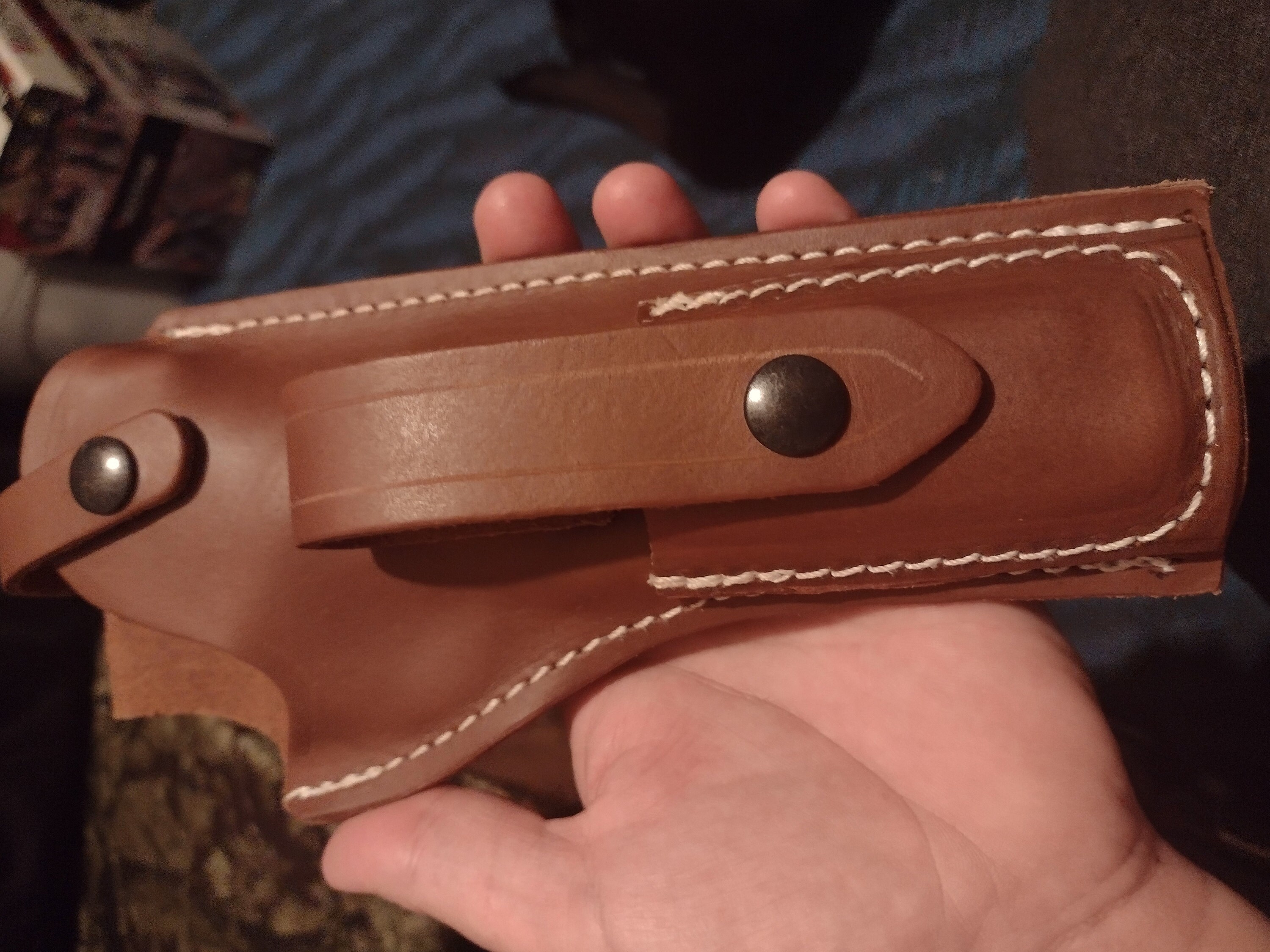 Ruger Mark I II III IV Tanned Leather Holster w Magazine Pouch Mk & Standard 4.75, 5.5, 6, 6.88 Barrels