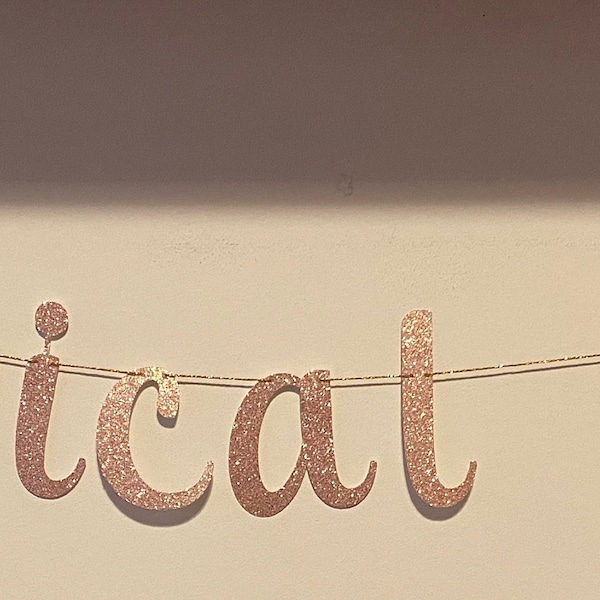 LINGTEER 'You Are Loved' Gold Glitter Banner - Baby Shower, Anniversary Party Decor, Backdrop Sign