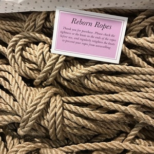 Shibari Rope. 'natural Fully Treated' Made From Single Ply, Tossa Jute.  Vegan-friendly Handmade for Bondage. Various Lengths Available. -   Canada