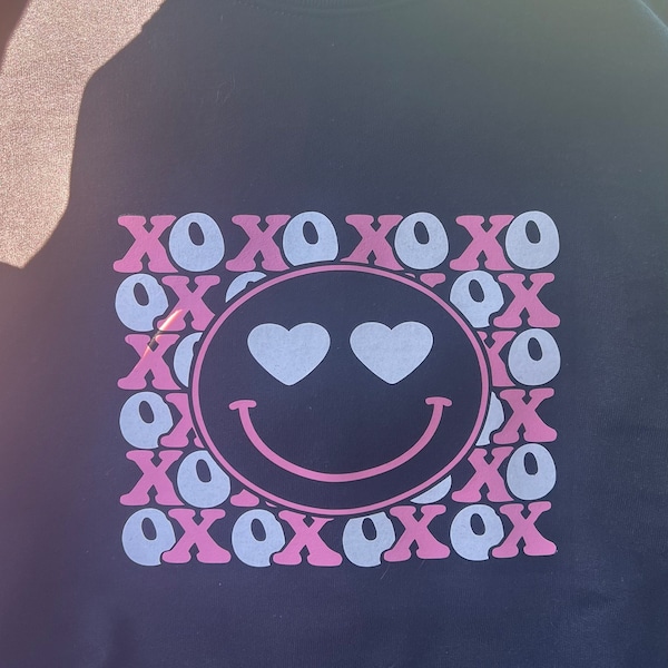 Happy Face SVG, Love Happy Face SVG, XOXO Svg, Valentine Shirt Svg ...