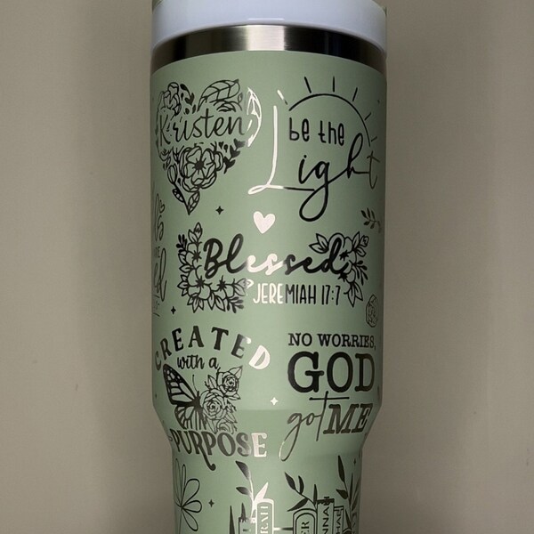 Hyturtle Personalized Christian God 40oz Tumbler With