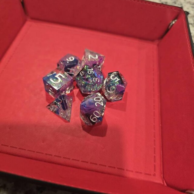 DICE - DICE COSMIC SURF セット Aurora Wolf Chonk 40mm Oversized D20 – Everything Dice