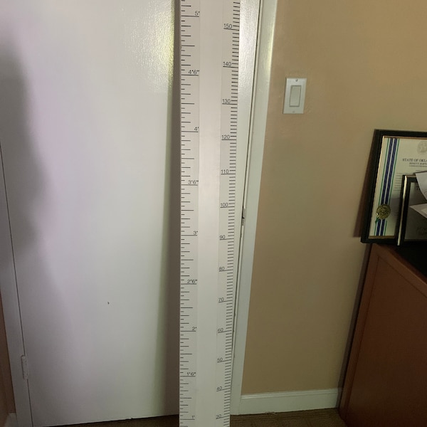 Wooden Ruler Height Chart 6 #39 6 Personalised Giant Kids Growth Chart