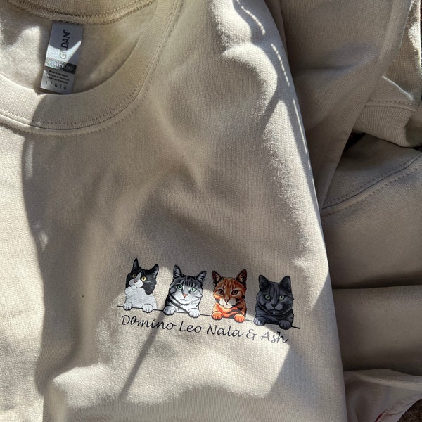 Personalized Cat AOP Sweater - Gift Idea for Cat Lovers main image 1