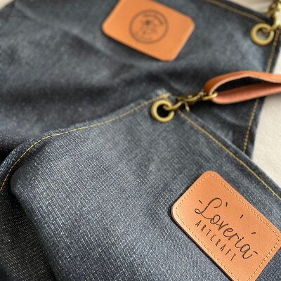 Personalized Full Denim Apron With Removable Straps for - Etsy