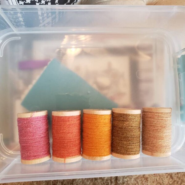 Moire Thread 100% Wool Rustic Thread Embroidery Wool Applique Needle ...