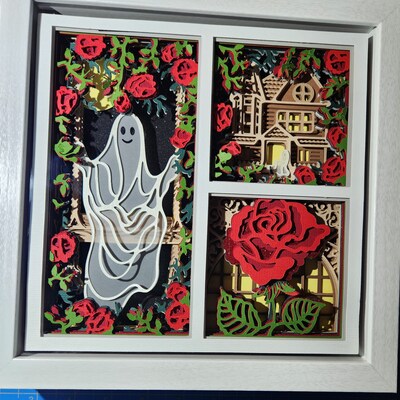 3D SVG Christmas Shadow Box, Layered Winter Shadow Box Svg, Christmas