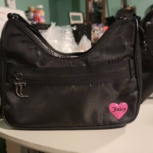 Juicy Couture Material Girl Shoulder Bag Black Liquorice