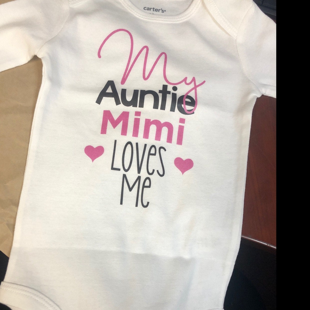 Kinacle I Love Saundra Personalized Baby//Toddler T-Shirt