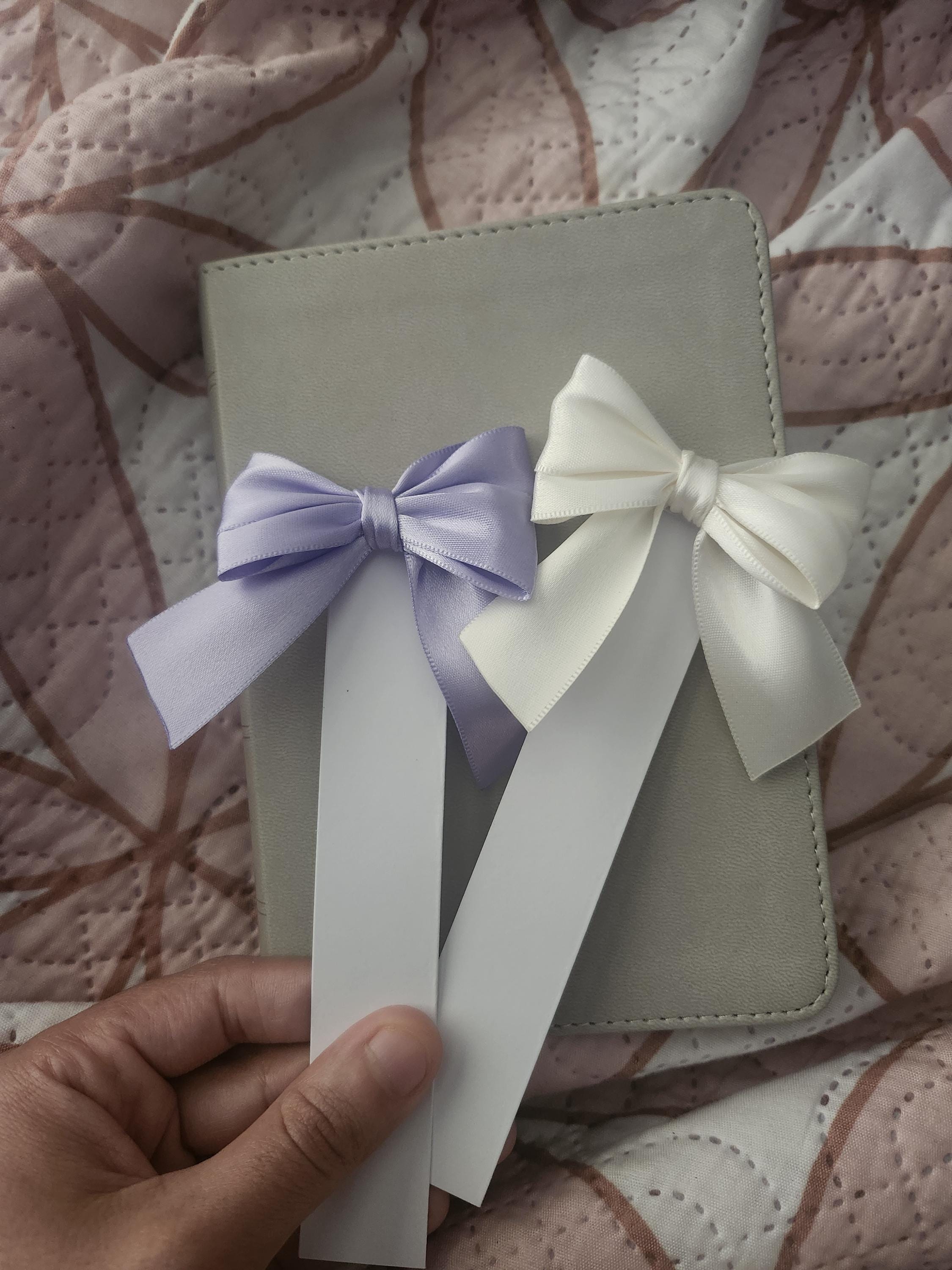 Satin Ribbon Bow Bookmark | Trendy, Coquette, Girly Gift | Pretty TikTok Booktok Trend for Bookworms, Readers, and Book Lovers | Aesthetic