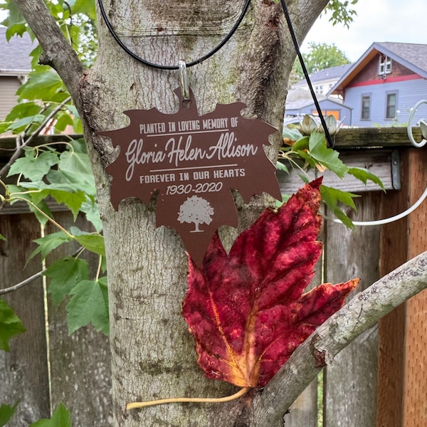 Memorial Tree Dedication Plaque Gift for Planting Trees in Memory of a ...