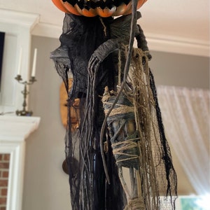 Rotting Pumpkin Prop Pumpkin Rot Inspired Prop, Pumpkin Halloween Scarecrow Prop ...