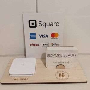 Square Reader Dock Square Payment Sign Laser Cut Business Card Holder ...