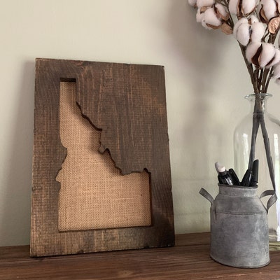 Idaho Sign, Burlap Print, Idaho Decor, Idaho, Idaho Love, Idaho, Idaho