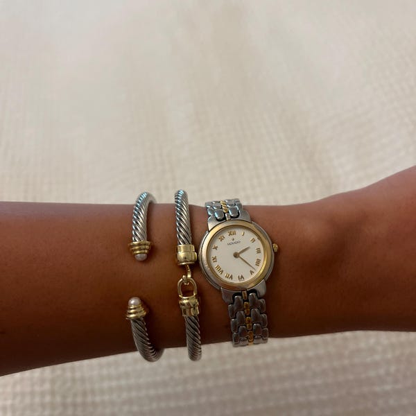 Luxe Link Two-Tone Chain Bracelet main image 1