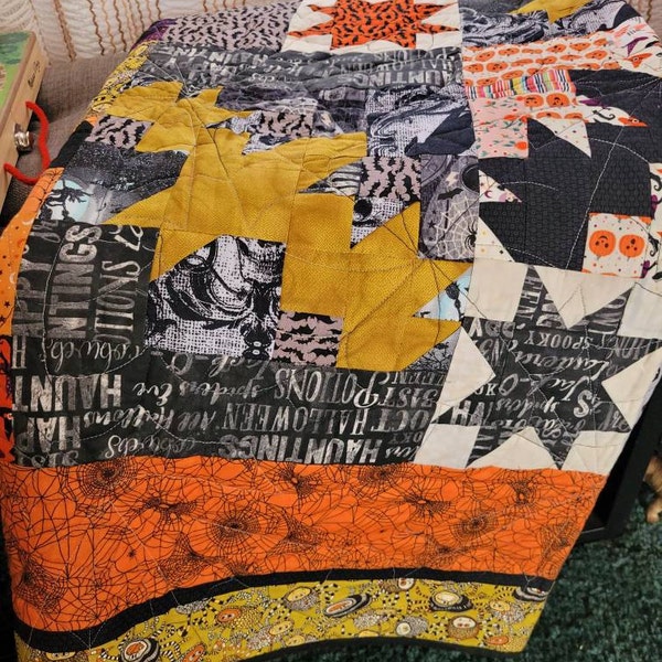 Scappy Potato Chip Block Quilt Multi Colored 80.5”x85” - Etsy