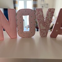 Fabric Letters, Name, Fabric Padded Letters, A-Z, Personalised, Initial ...
