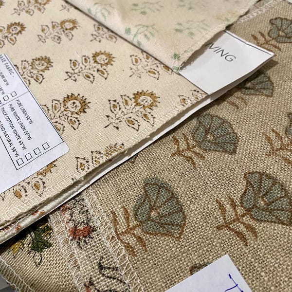Block Print Samples - Samples Swatches - Block Print Swatches of Thick ...
