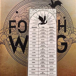 TOG Tandem Read Guide Bookmark Empire of Storms &amp; Tower of Dawn Throne of Glass Series Sarah J ...