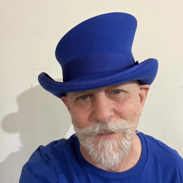 Asymmetric Top Hat, Top Hat, Topper Hat, Edwardian Top Hat, Victorian ...