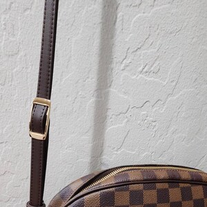 Louis Vuitton Brown Ebene Leather 16mm Shoulder Strap with Box and DB For  Sale at 1stDibs