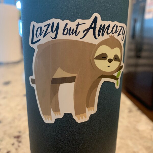 Sloth Sticker, Vinyl Stickers, Laptop Decal, Sloth Gift for Her, Cute ...
