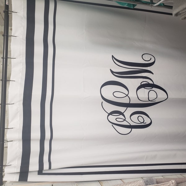 Custom Monogram Shower Curtain & Bath Mat Set: Classy Bathroom Decor - Etsy