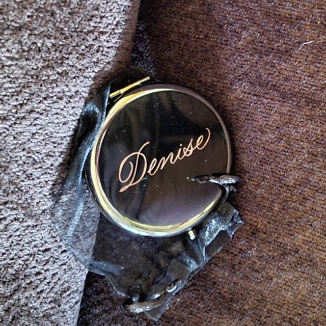 Calligraphy Engraved Compact Mirror | Personalized Gifts | Bridesmaids | Bachelorette | Place Cards | Mother's Day