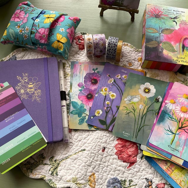 フラワーメディスンオラクルデッキ - ラグジュアリーギフトセット