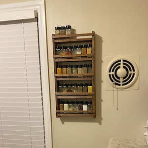 Large 5-Tier Spice Rack for Kitchen, Wall Mounted