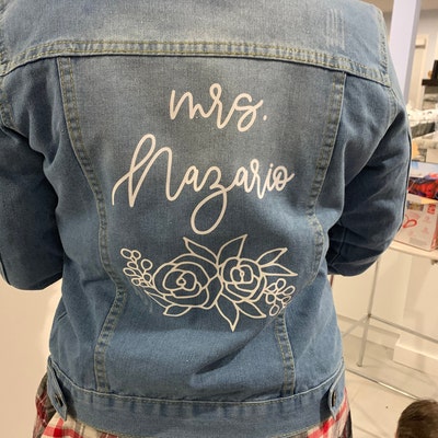 Denim Jacket Women Custom Jean Jacket Personalized Name - Etsy