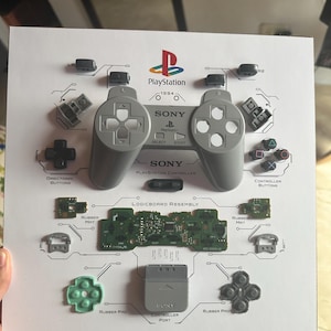 ソニーPS1コントローラーの分解 デジタルテンプレート - Etsy 日本