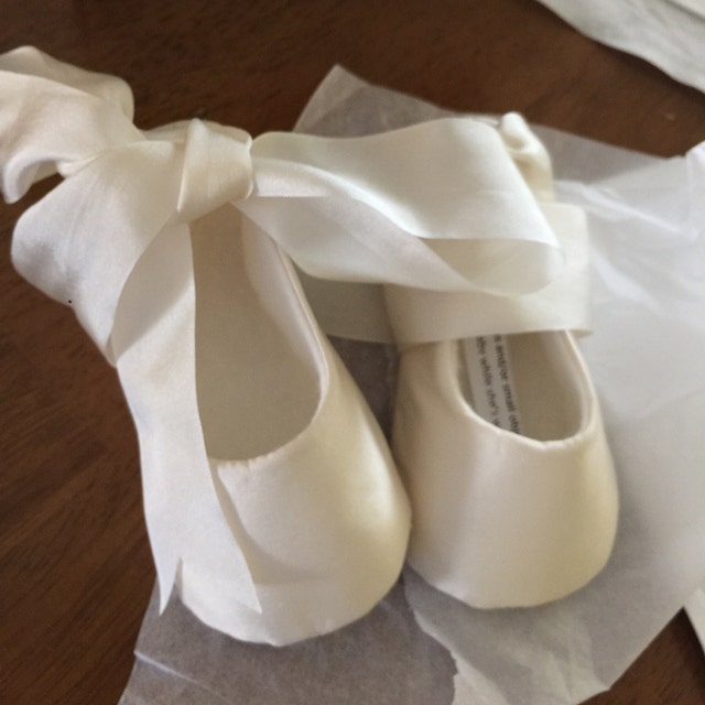 Christening Shoes . Ivory SILK Baby Girl Shoes Etsy