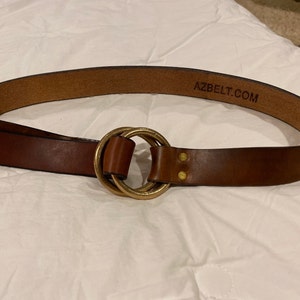 Double Ring Harness Leather Belt 1.5 display picture 1