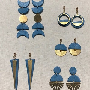 Brass earring charms-Oval shape earring-Earring pendants-Brass color earring accessories-Earring findings-Brass charms wholesale DLY0074