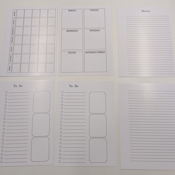 Junk Journal Printable Journal Pockets & Insert Templates, Print on ...