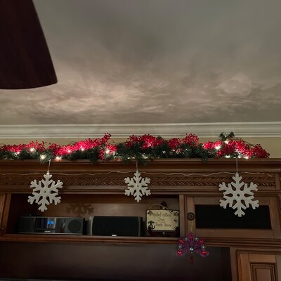 Mini cone red berry christmas garland